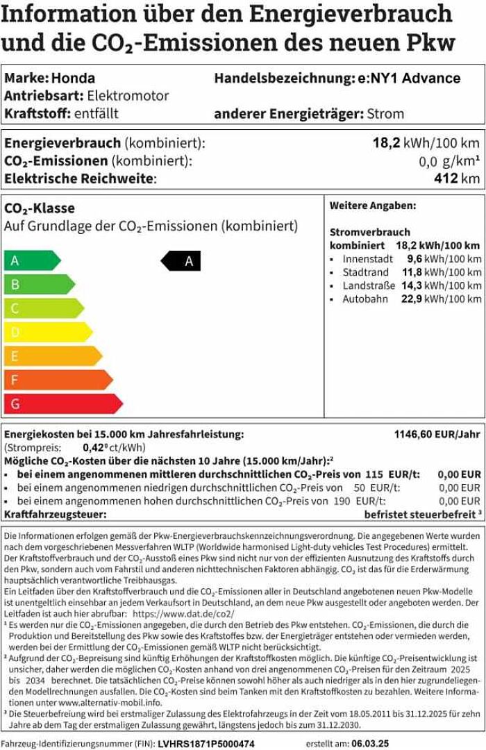 Honda Honda e:NY1 Advance e:NY1